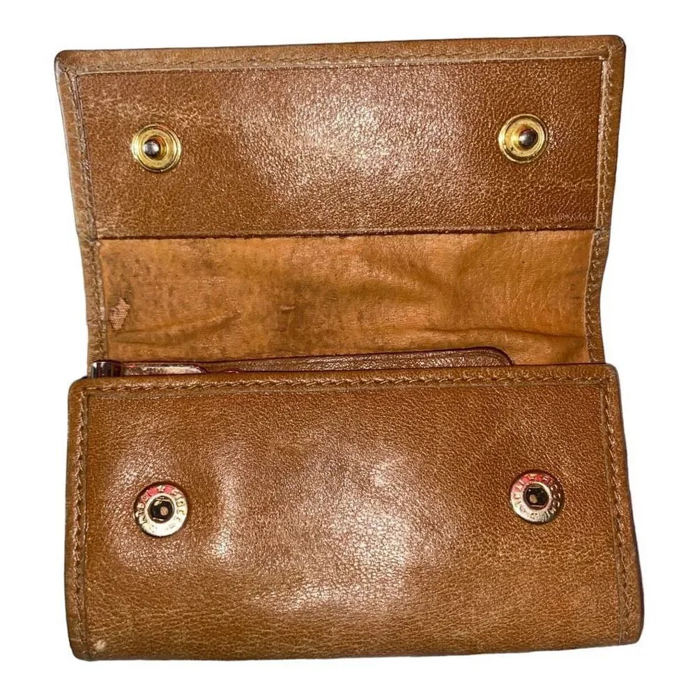 🔑 Vintage‎ FENDI Italy Leather Key Holder Wallet 6-Hook Snap Closure